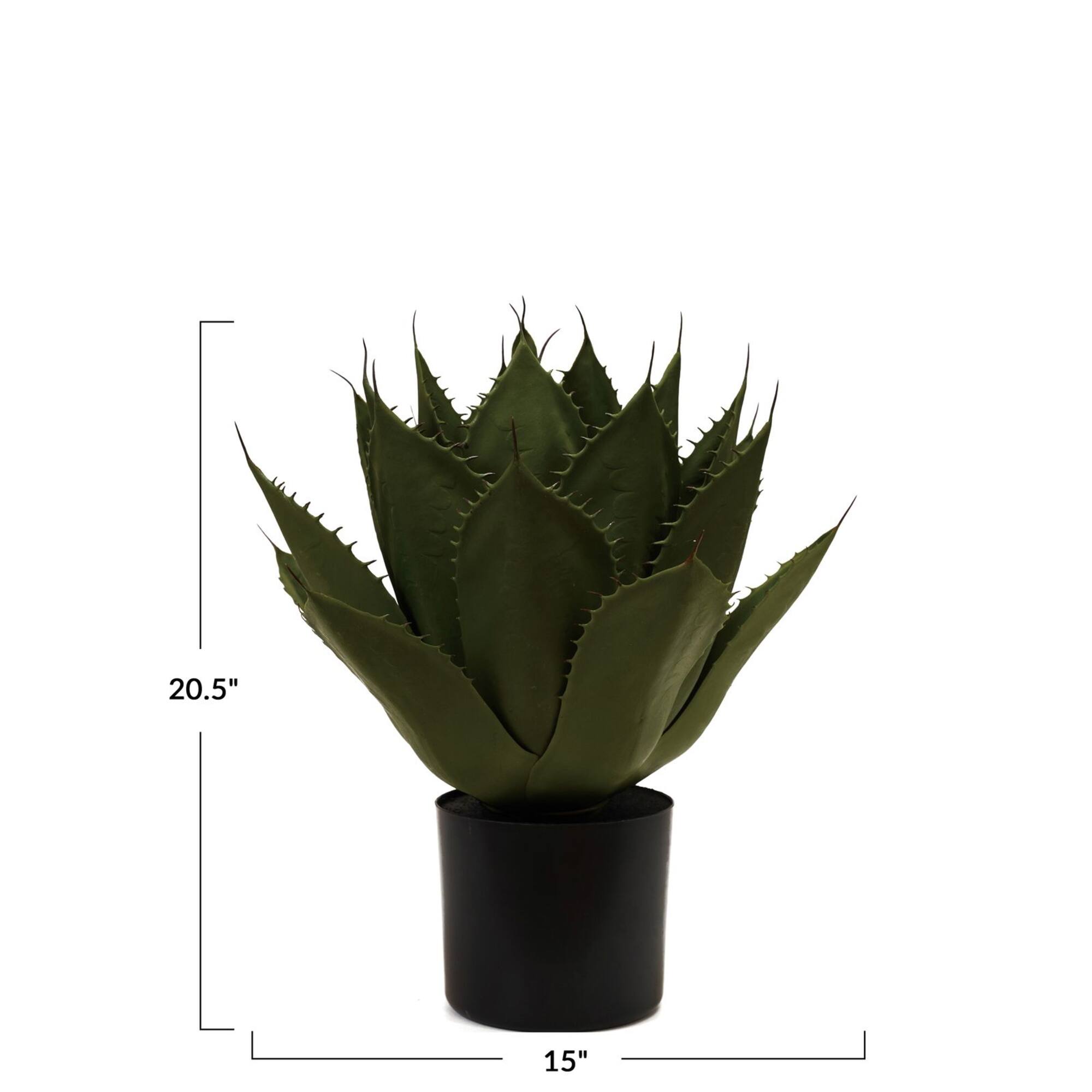Hello Honey® Faux Agave Plant in Plastic Pot, Green